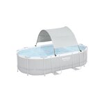 Bestway Auvent de piscine hors sol Blanc