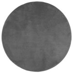 vidaXL Tapis OVIEDO à poils courts anthracite Ø 280 cm
