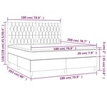 vidaXL Sommier à lattes de lit avec matelas Taupe 180x200 cm Tissu