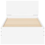 vidaXL Cadre de lit sans matelas avec tête de lit blanc 90x200 cm
