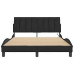 vidaXL Cadre de lit avec LED sans matelas noir 140x200 cm velours