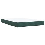 vidaXL Sommier à lattes de lit et matelas Vert foncé 140x200cm Velours