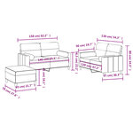 vidaXL Ensemble de canapés 3 Pièces avec coussins noir tissu