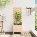 vidaXL Jardinière avec support 39x39 5x114 cm bois de pin massif