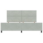 Cadre de lit vidaXL Gris clair 200x200 cm Velours