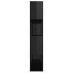 vidaXL Bibliothèque/Séparateur de pièce Noir brillant 80x24x124 5 cm