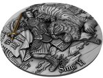 Pièce de monnaie en Argent 5 Dollars g 62.2 (2 oz) Millésime 2021 Famous Chinese Warriors SIMA YI