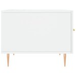 vidaXL Table basse blanc brillant 50x50x40 cm bois d'ingénierie