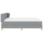 Lit Box Spring vidaXL avec Matelas - Gris clair - 200x200 cm - Tissu