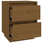 vidaXL Tables de chevet 2 Pièces Marron miel 40x35x50 cm Bois de pin