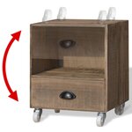 vidaXL Table de chevet marron bois massif