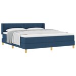 Lit box spring vidaXL avec matelas bleu 180x200 cm en tissu