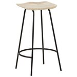 vidaXL Tabourets de bar lot de 2 bois de manguier massif