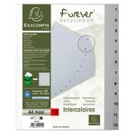Intercalaires Imprimés Numériques Pp Recyclé Gris 12 Positions - A4 Maxi - Gris - X 10 - Exacompta