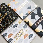 Carte anniversaire bougies dorées - draeger paris