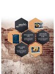 Lot de 7 Pièces 4 ardoises 3 tableaux en liège SILHOUETTE 'Hexagon' SECURIT