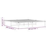 vidaXL Cadre de lit métal sans matelas blanc 180x200 cm