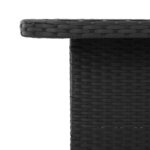 vidaXL Table de jardin noir 80x80x71 cm résine tressée et bois acacia
