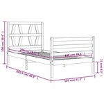 vidaXL Cadre de lit sans matelas 100x200 cm bois massif