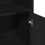 Mobilier de salle de bain 3 pièces vidaXL Chêne noir Bois d'ingénierie