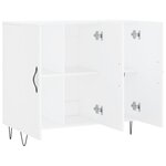 vidaXL Buffet blanc 90x34x80 cm bois d'ingénierie
