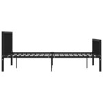 vidaXL Cadre de lit sans matelas noir métal 180x200 cm
