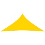vidaXL Voile de parasol Tissu Oxford triangulaire 4x4x4 m Jaune