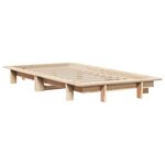vidaXL Cadre de lit sans matelas 75x190 cm bois de pin massif