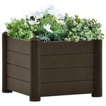 vidaXL Lit surélevé de jardin PP Moka 43x43x35 cm