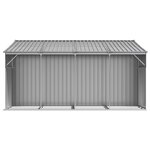 vidaXL Abri de jardin gris 277x365 5x179 cm acier galvanisé