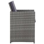 vidaXL Salon de jardin 9 Pièces avec coussins Résine tressée Anthracite