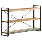 vidaXL Bibliothèque 3 niveaux 140x30x80 cm Bois de récupération massif