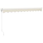 vidaXL Auvent rétractable crème 3 5x2 5 m tissu et aluminium