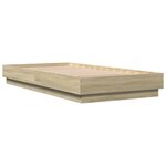 vidaXL Cadre de lit sans matelas avec lumières LED 75x190 cm