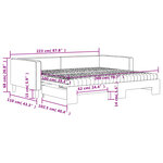 vidaXL Lit de jour avec gigogne et matelas gris foncé 100x200 cm tissu