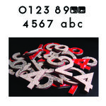 Numéro 7- Numéro adhésif pour boîtes aux lettres- Pierre véritable 50 mm  Albatre