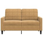 vidaXL Canapé à 2 places Marron 120 cm Velours