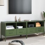 vidaXL Meubles TV 2 Pièces vert olive 68x39x50 5 cm acier laminé à froid