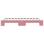 vidaXL Lit de jour avec gigogne sans matelas rose 80x200 cm