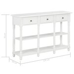 vidaXL Table console Blanc 120x30x76 cm MDF