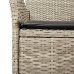 vidaXL Ensemble à manger de jardin avec coussins 3 Pièces rotin et verre