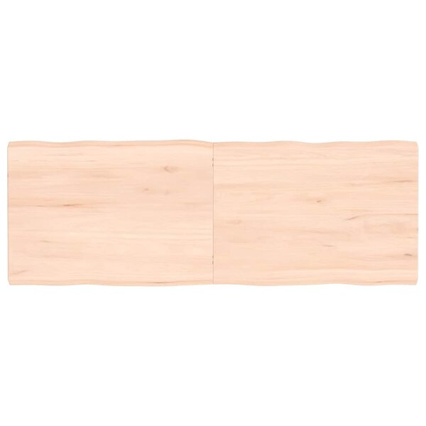 vidaXL Dessus de table bois massif non traité bordure assortie