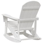vidaXL Chaise Berçante Adirondack Blanche 73 5x92x90 cm HDPE