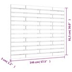 vidaXL Tête de lit murale Noir 146x3x91 5 cm Bois massif de pin