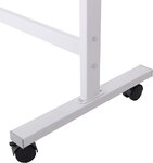 Tableau magnétique blanc à roulettes double face effaçable cadre en aluminium 110x75 cm incluant aimants marqueurs rigole panneau magnétique aimanté 01_0000303