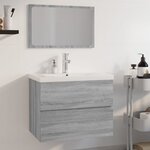vidaXL Meubles de salle de bain Sonoma gris Bois d'ingénierie