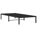 vidaXL Cadre de lit métal noir 90x200 cm