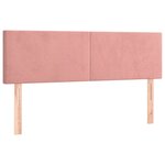 vidaXL Sommier à lattes de lit avec matelas Rose 140x190 cm Velours