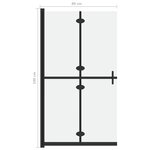 vidaXL Paroi de douche pliable Verre ESG dépoli 80x190 cm