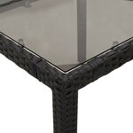 vidaXL Ensemble à manger de jardin coussins 5Pièces Noir Résine tressée
